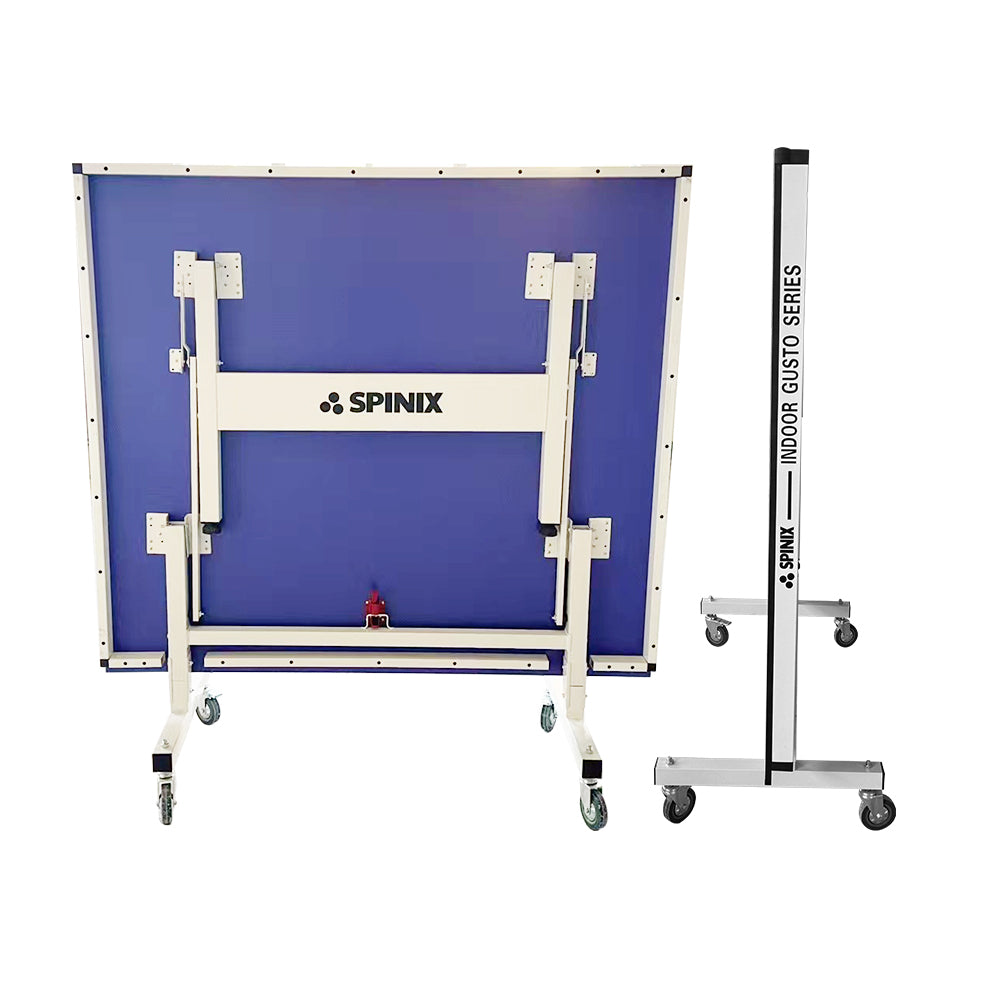 SPINIX Pro Solo Table-Bats 25mm Balls Table Blue&Black Tennis Foldable Indoor Pingpong Play Net