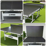 SPINIX Rollaway Solo Balls Table Foldable Black&Blue Play Indoor Pingpong Table-Bats 13mm Tennis Net