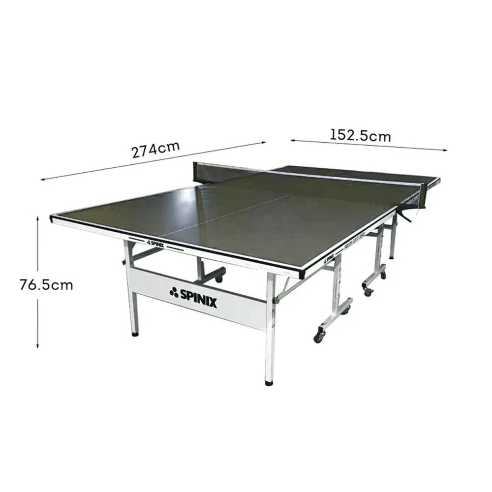 SPINIX Rollaway Solo Balls Table Foldable Black&Blue Play Indoor Pingpong Table-Bats 13mm Tennis Net