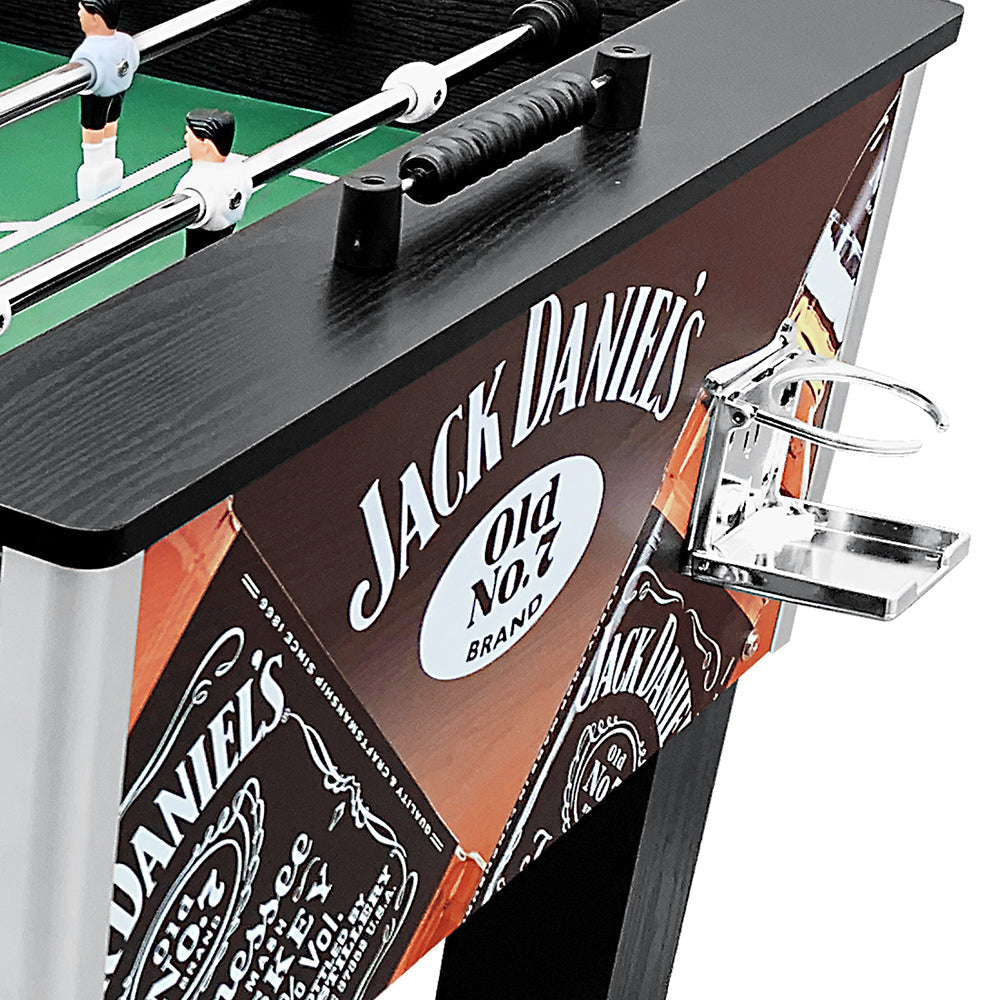 KICKSY JD Black Table Soccer 5FT Steel Solid with Foosball Rods