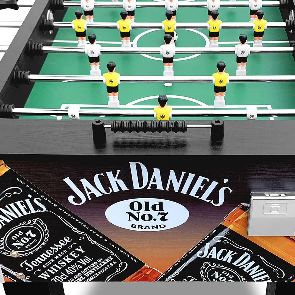 KICKSY JD Black Table Soccer 5FT Steel Solid with Foosball Rods