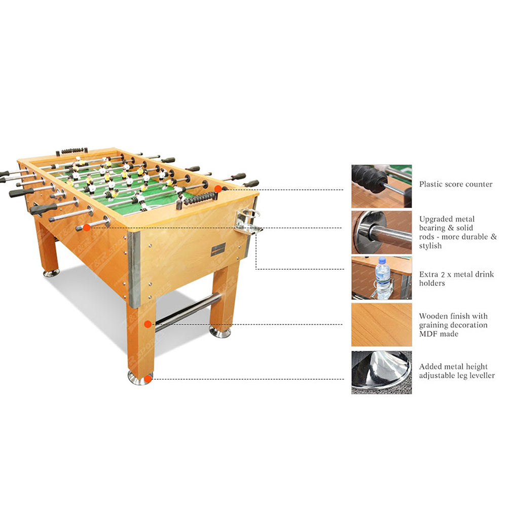 KICKSY 5FT Steel Solid Soccer Foosball with Table Rods