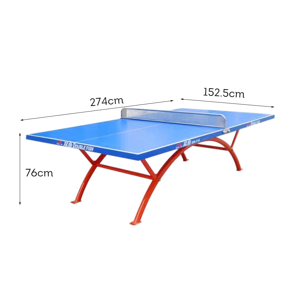 DOUBLE FISH Balls Tennis Net SW318 ITTF Pingpong Blue Waterproof Table Outdoor Table-Bats Approve