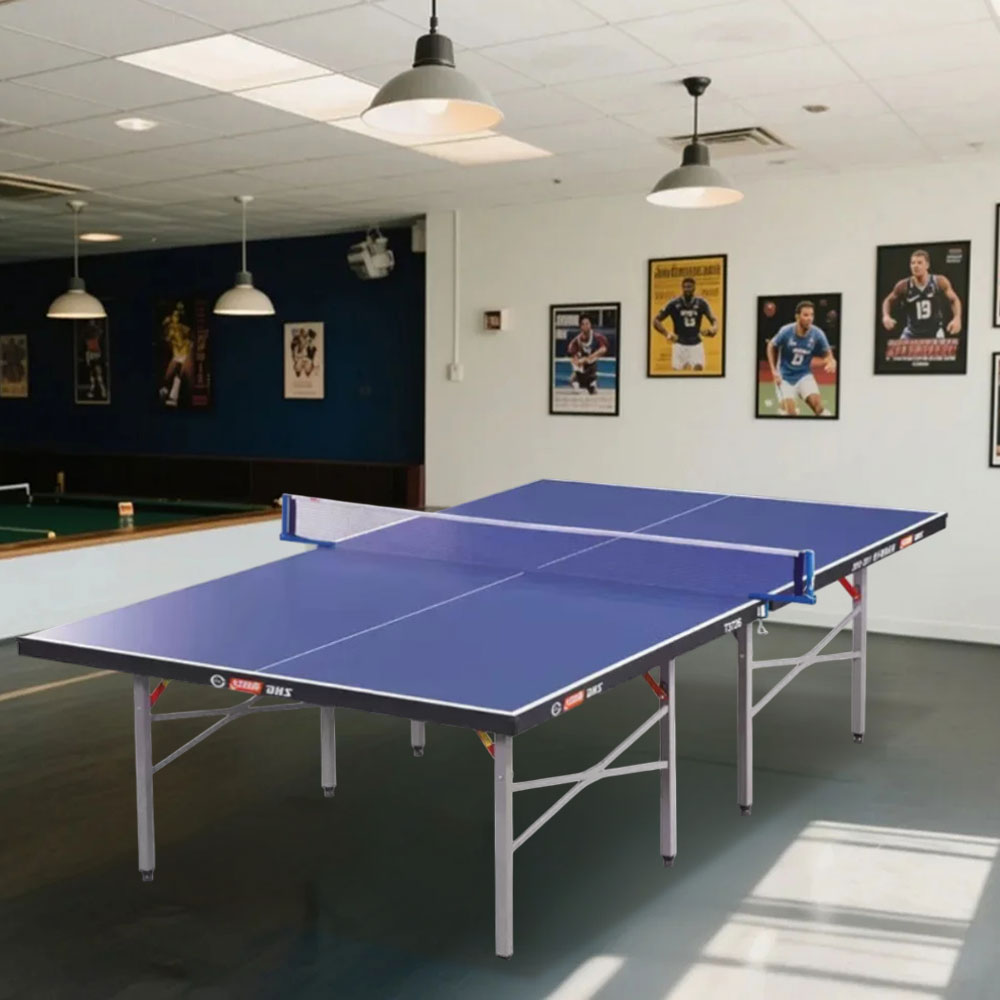 DHS T3726 Bats Tennis Pingpong Indoor Table 15mm Balls Table - Blue Premium Net