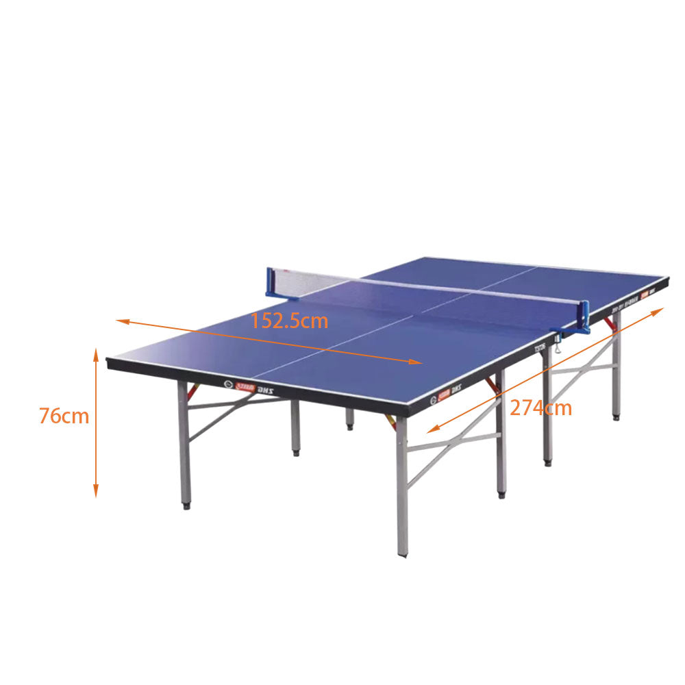 DHS T3726 Bats Tennis Pingpong Indoor Table 15mm Balls Table - Blue Premium Net