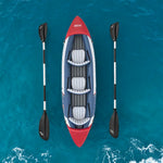 TREKKA Inflatable SUP Kayak 1/2/3 Person Anti-Slip V-Bow Removable Fin Three Air Chambers Stable Control