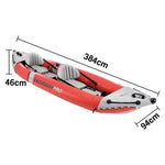 TREKKA 2-Person Inflatable Kayak Comfortable Adjustable Seats Inflatable Floor Smooth Control with Removable Fin