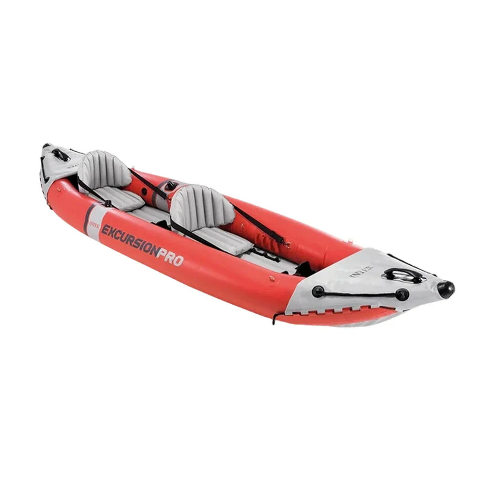 TREKKA 2-Person Inflatable Kayak Comfortable Adjustable Seats Inflatable Floor Smooth Control with Removable Fin