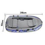 TREKKA 4-Person Inflatable Kayak Tri-Air-Chamber Design Motor-Ready I-Beam Floor Soft Grab Rope Stable Support for Fishing & Recreation