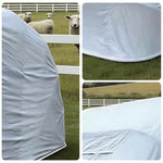 TREKKA Upgraded Galvanized Car Canopy 5.7/6m Portable Cover Reinforced Steel Frame Waterproof & UV-Resistant Fabric Wind-Stable Structure - Grey