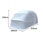 TREKKA Upgraded Galvanized Car Canopy 5.7/6m Portable Cover Reinforced Steel Frame Waterproof & UV-Resistant Fabric Wind-Stable Structure - Grey