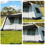 TREKKA Full Blackout Flagship Camping Tent (No Side Awnings) - Complete Sun Protection, Premium Family Shelter - Grey