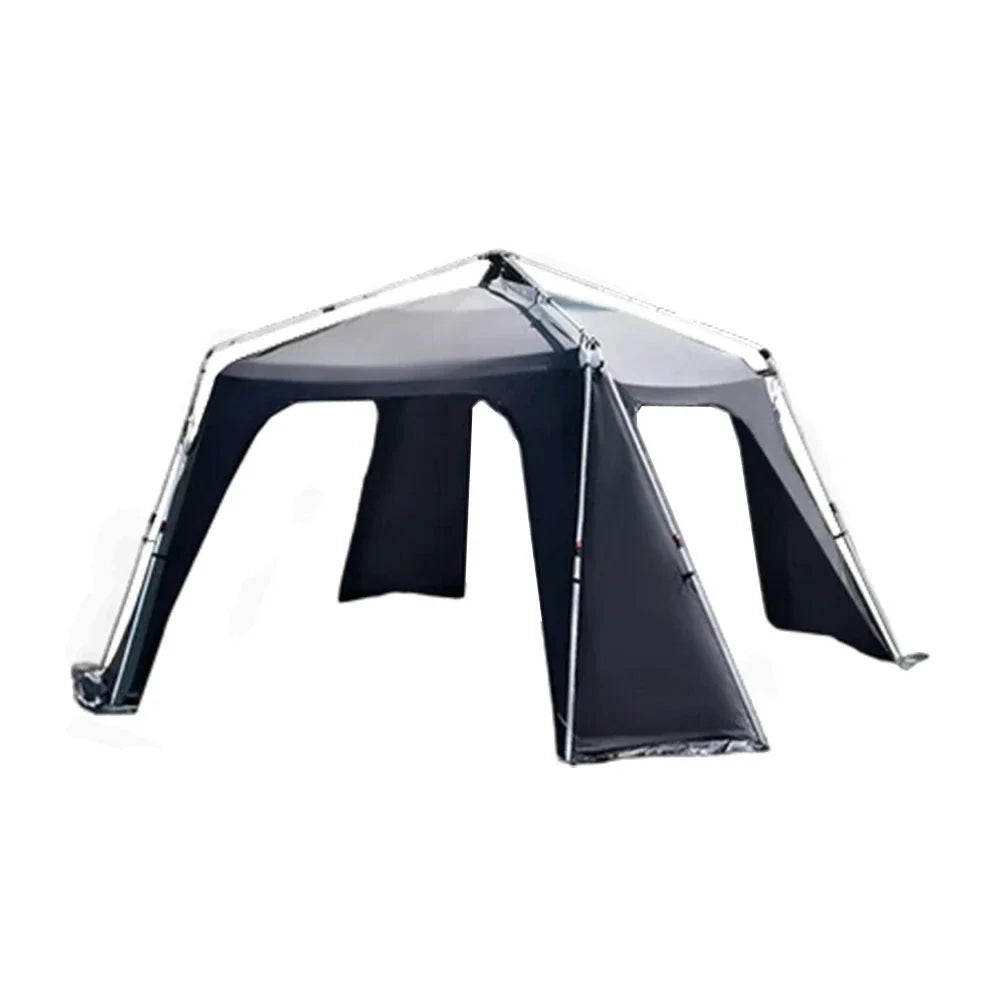 TREKKA Aluminum Alloy Dome Canopy Tent - Instant Setup, Wind-Resistant Octagonal Design, Spacious Outdoor Shelter - Black