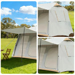 TREKKA Cloud Dancer Silver-Coated Camping Tent with Extended Canopy - UV Protection, Quick Assembly, Lightweight Spacious Shelter - Silver