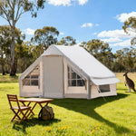 TREKKA Bear Inflatable Family Camping Tent - Extra-Spacious Interior, Fast Setup, Stable Air-Beam Design - Beige