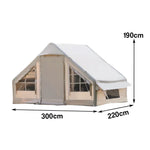 TREKKA Bear Inflatable Family Camping Tent - Extra-Spacious Interior, Fast Setup, Stable Air-Beam Design - Beige