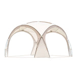TREKKA Dome Canopy Sun Shelter with Arched Roof - Large Shading Coverage, Silver-Coated UV Protection - Cream White