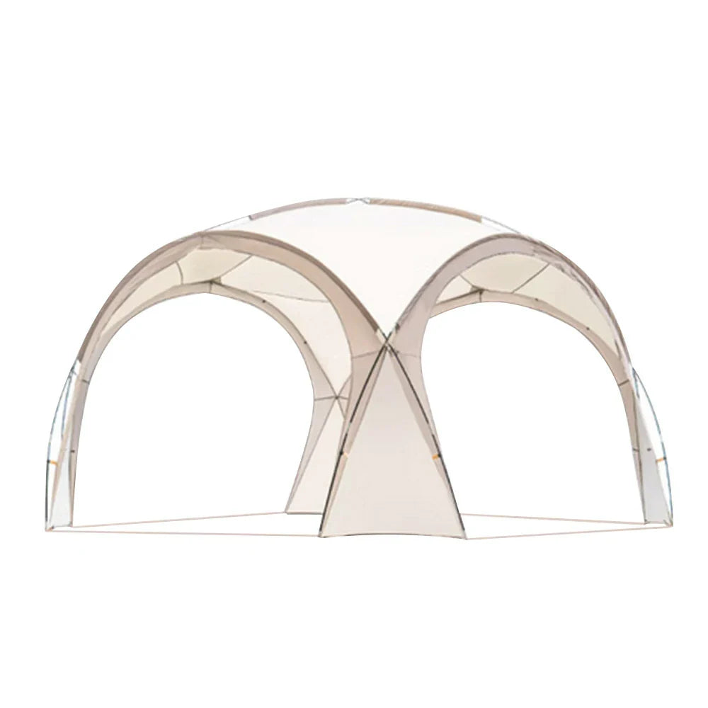 TREKKA Dome Canopy Sun Shelter with Arched Roof - Large Shading Coverage, Silver-Coated UV Protection - Cream White