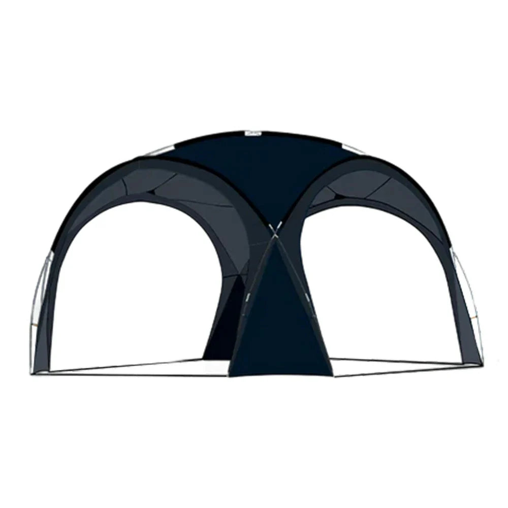 TREKKA Dome Canopy Sun Shelter with Arched Roof - Large Shading Coverage, Silver-Coated UV Protection - Black