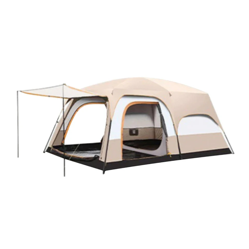 TREKKA Family Camping Tent for 2-6 People with Living Area - Dual-Room Layout, Excellent Ventilation, Comfortable Shelter - Mist Grey