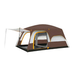 TREKKA Family Camping Tent for 2-6 People with Living Area - Dual-Room Layout, Excellent Ventilation, Comfortable Shelter - Coffee