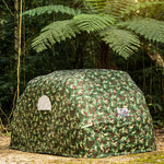 TREKKA Manual Car Canopy - 5.6/6m Upgraded Galvanized Steel Frame Reinforced Structure Waterproof & UV-Resistant Fabric Wind-Stable Design - Camouflage