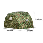 TREKKA Manual Car Canopy - 5.6/6m Upgraded Galvanized Steel Frame Reinforced Structure Waterproof & UV-Resistant Fabric Wind-Stable Design - Camouflage