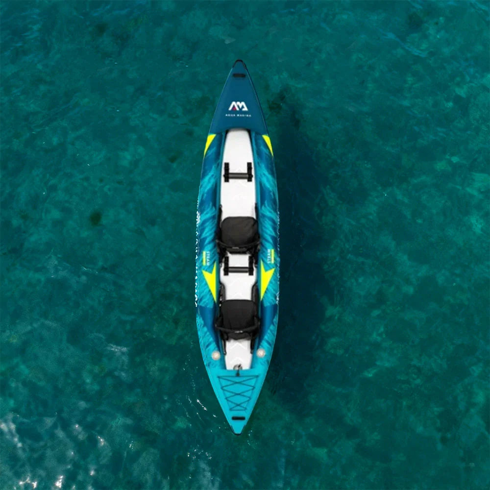 TREKKA 312/412cm Kayak Durable PVC Construction Multi-Chamber Design Splash-Proof Bow Quick-Drain Valve Ideal for Fishing & Recreation