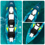 TREKKA 312/412cm Kayak Durable PVC Construction Multi-Chamber Design Splash-Proof Bow Quick-Drain Valve Ideal for Fishing & Recreation