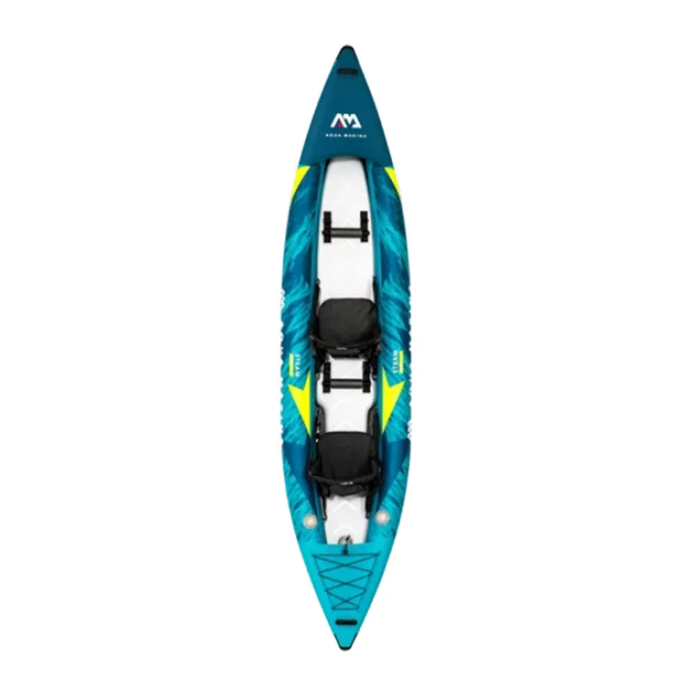 TREKKA 312/412cm Kayak Durable PVC Construction Multi-Chamber Design Splash-Proof Bow Quick-Drain Valve Ideal for Fishing & Recreation