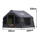 TREKKA Camping Tent Poly-Cotton  - Durable Weather-Resistant Fabric, Large Panoramic Windows, Spacious Interior, Easy Setup - Star Grey