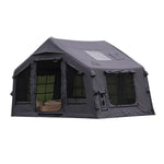 TREKKA Camping Tent Poly-Cotton  - Durable Weather-Resistant Fabric, Large Panoramic Windows, Spacious Interior, Easy Setup - Star Grey