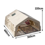 TREKKA 17.2 Square Meter Pro Camping Tent -All-Season Outdoor Shelter Upgraded Poly-Cotton Fabric, Large Panoramic Windows, Spacious Interior  - Off White