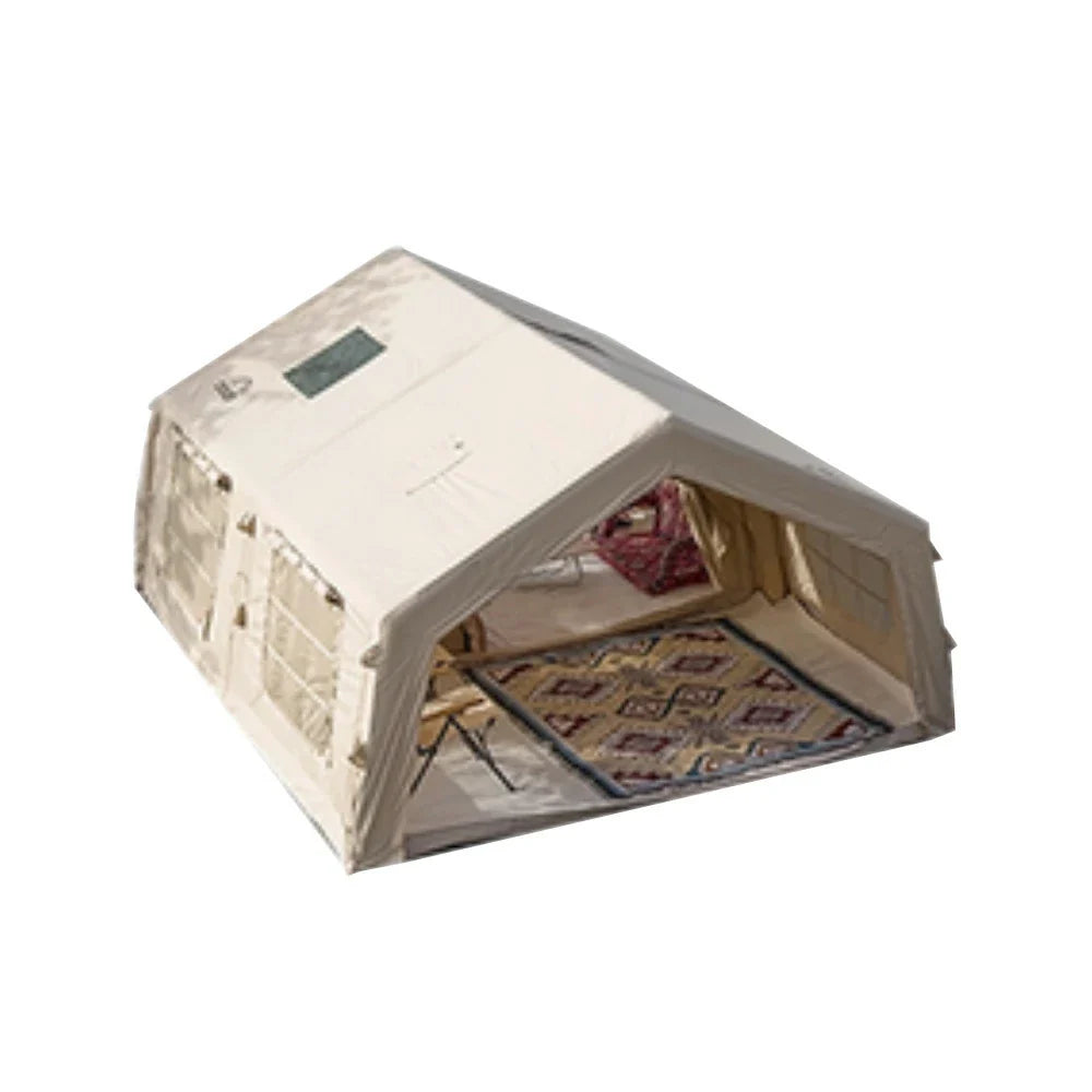 TREKKA 17.2 Square Meter Pro Camping Tent -All-Season Outdoor Shelter Upgraded Poly-Cotton Fabric, Large Panoramic Windows, Spacious Interior  - Off White