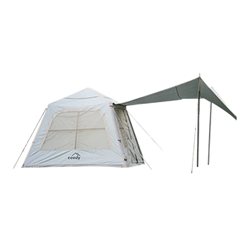 TREKKA 5.8 Square Meter Oxford Fabric Camping Tent - Ventilated Windows, Durable Waterproof Material, Compact & Spacious Design for Outdoor - White