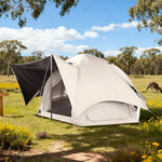 TREKKA Dome Camping Tent - Durable Weather-Resistant Fabric, Panoramic Ventilation Windows, Includes Rolling Carry Bag - Off White