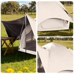 TREKKA Dome Camping Tent - Durable Weather-Resistant Fabric, Panoramic Ventilation Windows, Includes Rolling Carry Bag - Off White