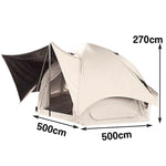 TREKKA Dome Camping Tent - Durable Weather-Resistant Fabric, Panoramic Ventilation Windows, Includes Rolling Carry Bag - Off White