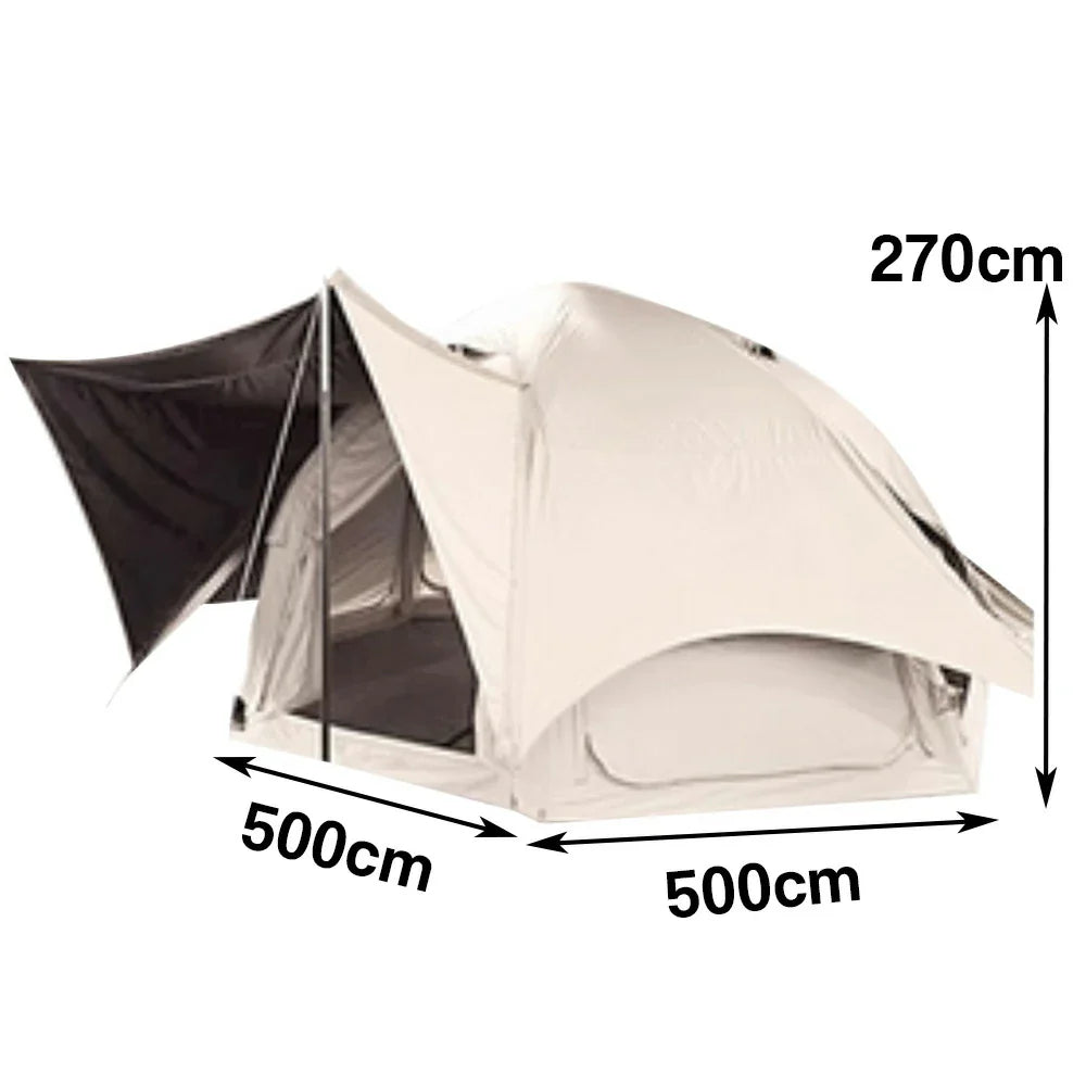 TREKKA Dome Camping Tent - Durable Weather-Resistant Fabric, Panoramic Ventilation Windows, Includes Rolling Carry Bag - Off White