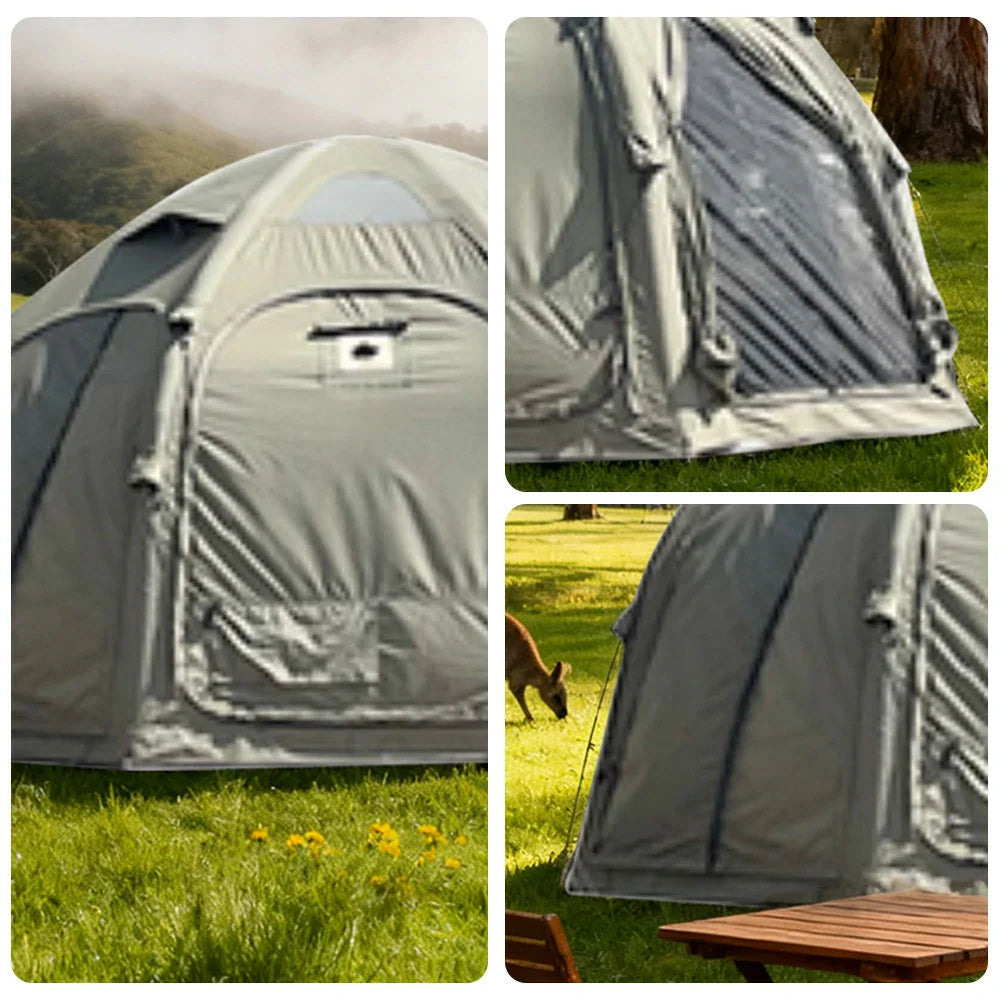 TREKKA Dome Camping Tent - Durable Weather-Resistant Fabric, Panoramic Ventilation Windows, Includes Rolling Carry Bag - Army Green