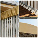 TREKKA Outdoor Retractable Canopy Tent - 5/7/8m Heavy-Duty Telescopic Frame Lockable Wheels Waterproof & UV-Resistant Fabric Space-Saving Design - Khaki