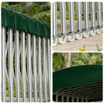 TREKKA Outdoor Retractable Canopy Tent - 5/7/8m Heavy-Duty Telescopic Frame Lockable Wheels Waterproof & UV-Resistant Fabric Space-Saving Design - Dark Green