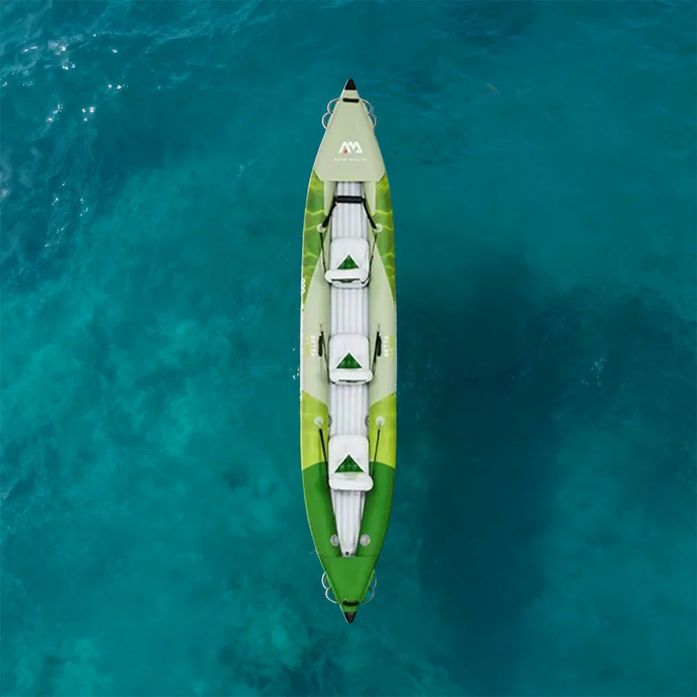 TREKKA 312/412/475cm Inflatable Kayak Durable PVC Multi-Chamber Design Splash-Proof Bow Removable Seat Ideal for Fishing & Recreation