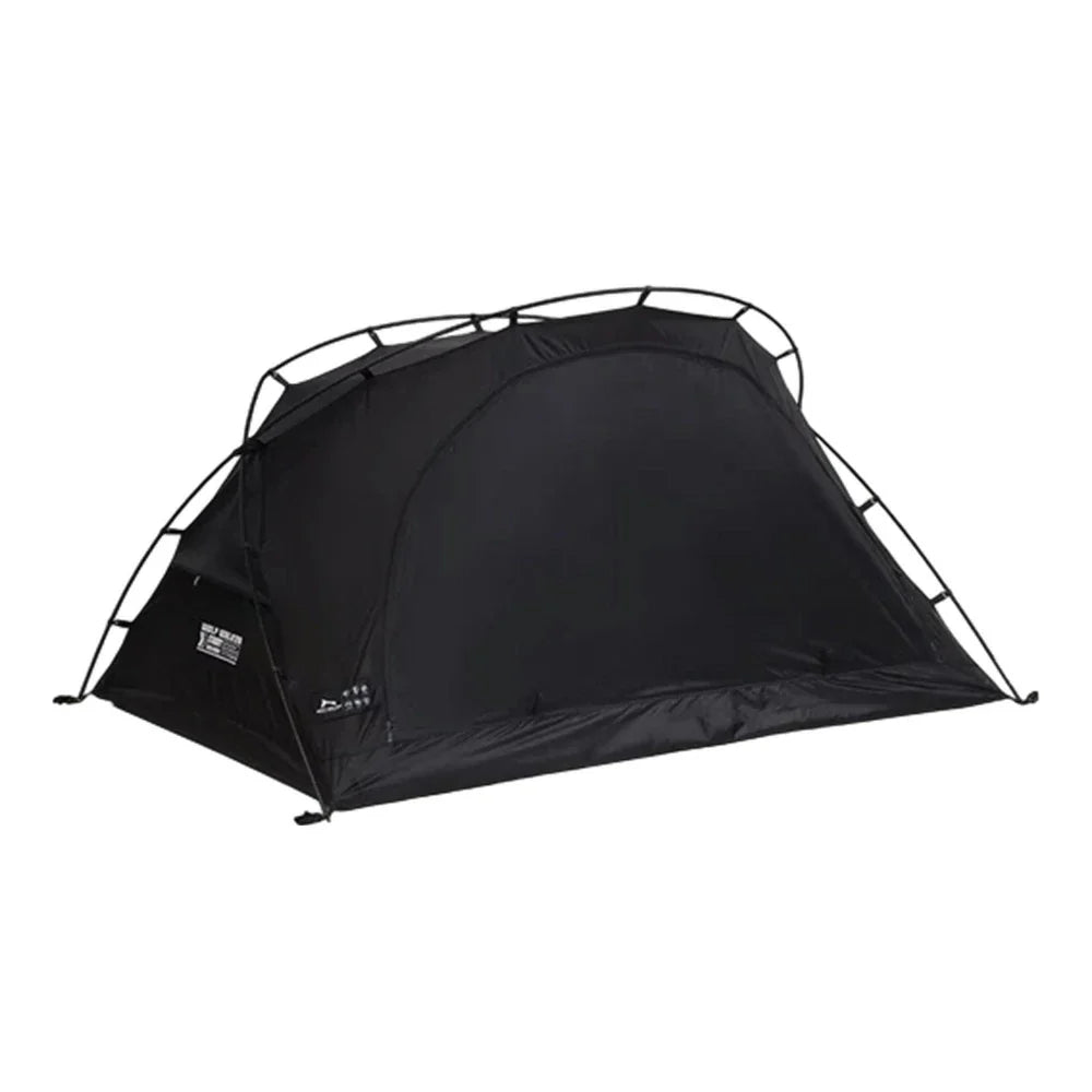 TREKKA Lightweight Backpacking Tent - Teflon Flame-Retardant Ripstop Fabric, Waterproof Design, Aluminum Pole Structure - Black