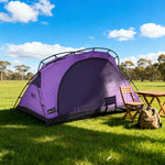 TREKKA Lightweight Backpacking Tent - Teflon Flame-Retardant Ripstop Fabric, Waterproof Design, Aluminum Pole Structure - Purple