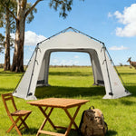 TREKKA Auto-Open Large Camping Canopy Tent - Ripstop Oxford Fabric, Fast Setup, Heavy-Duty Steel Frame - Ivory White