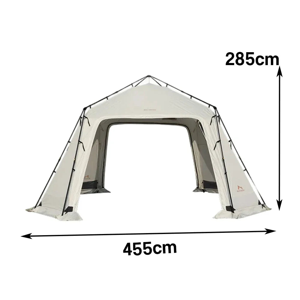TREKKA Auto-Open Large Camping Canopy Tent - Ripstop Oxford Fabric, Fast Setup, Heavy-Duty Steel Frame - Ivory White