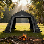 TREKKA Auto-Open Large Camping Canopy Tent - Ripstop Oxford Fabric, Fast Setup, Heavy-Duty Steel Frame - Black