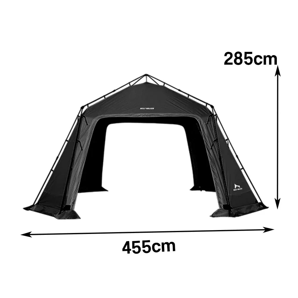 TREKKA Auto-Open Large Camping Canopy Tent - Ripstop Oxford Fabric, Fast Setup, Heavy-Duty Steel Frame - Black