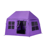 TREKKA Inflatable Cabin Camping Tent - Rapid Setup, Air-Beam Construction, Blackout Fabric, Spacious Family Shelter - Purple